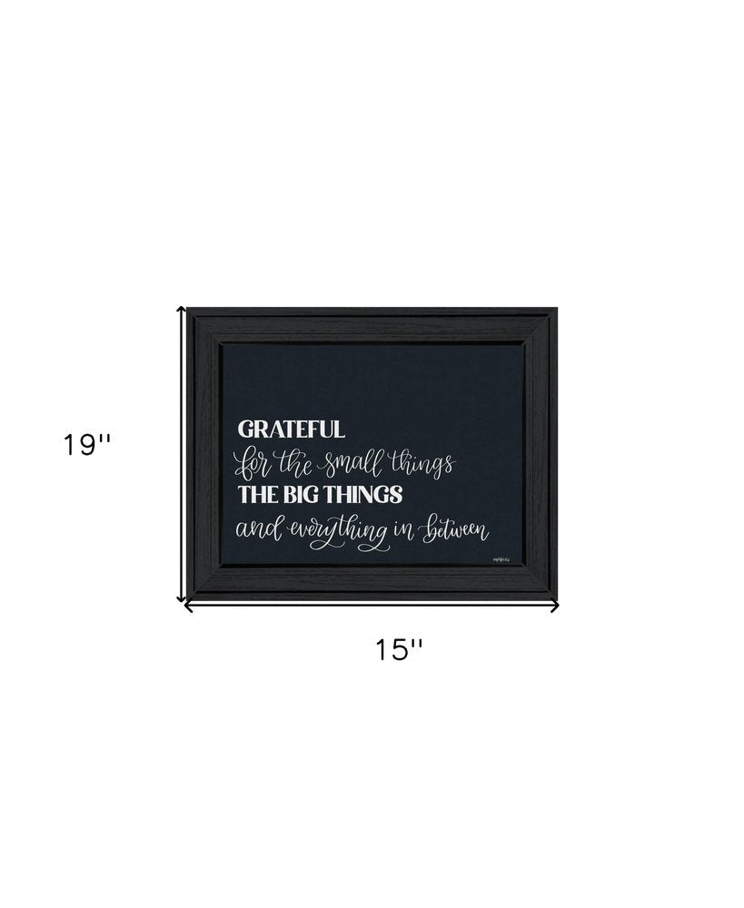 Grateful For Everything Black Framed Print Wall Art — view 2