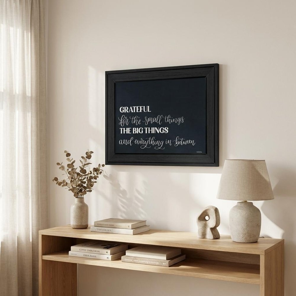 Grateful For Everything Black Framed Print Wall Art — view 5