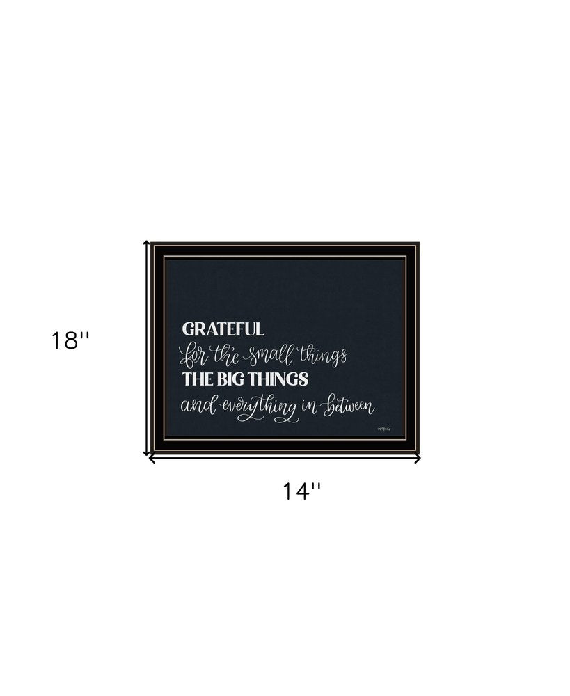 Grateful For Everything Black Framed Print Wall Art HomeRoots