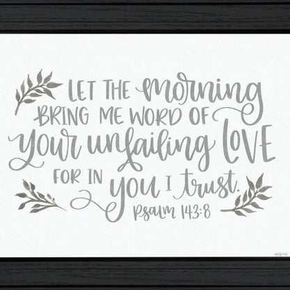Your Unfailing Love Black Framed Print Wall Art HomeRoots