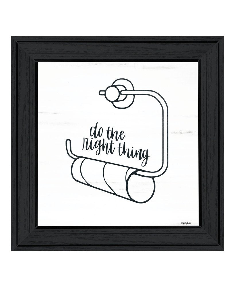 Empty Toilet Paper Roll Black Framed Print Wall Art HomeRoots