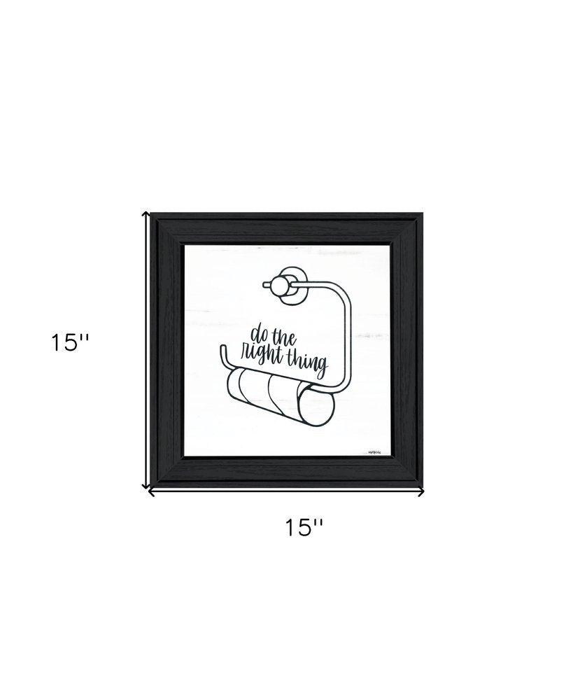 Empty Toilet Paper Roll Black Framed Print Wall Art — view 5
