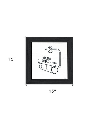 Empty Toilet Paper Roll Black Framed Print Wall Art HomeRoots