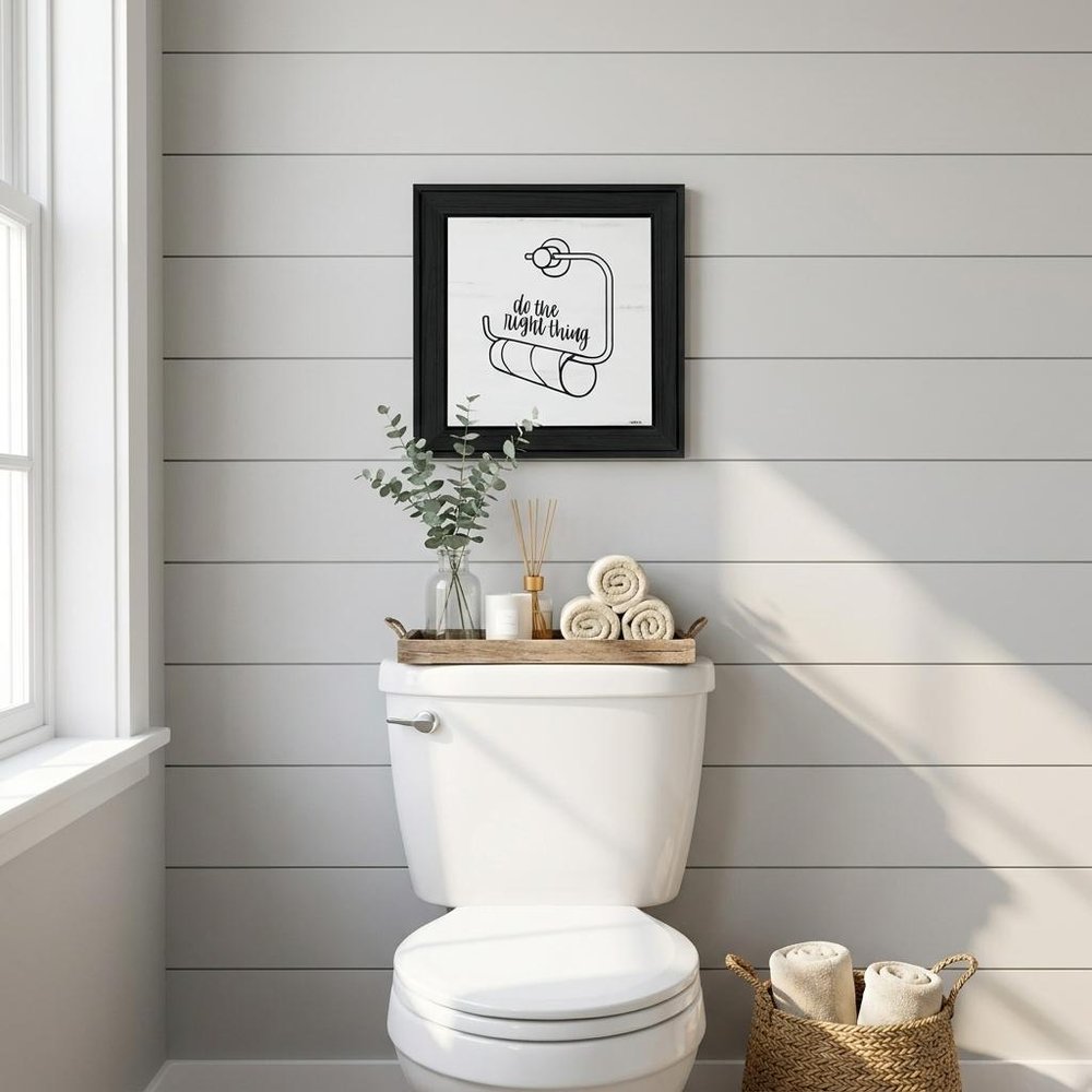 Empty Toilet Paper Roll Black Framed Print Wall Art HomeRoots
