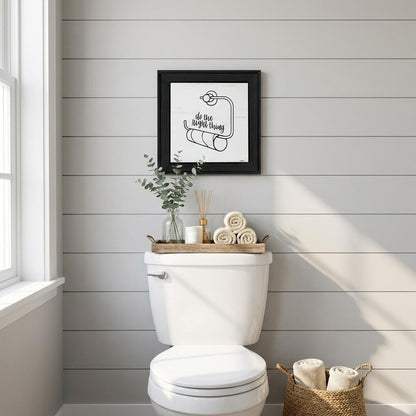 Empty Toilet Paper Roll Black Framed Print Wall Art HomeRoots