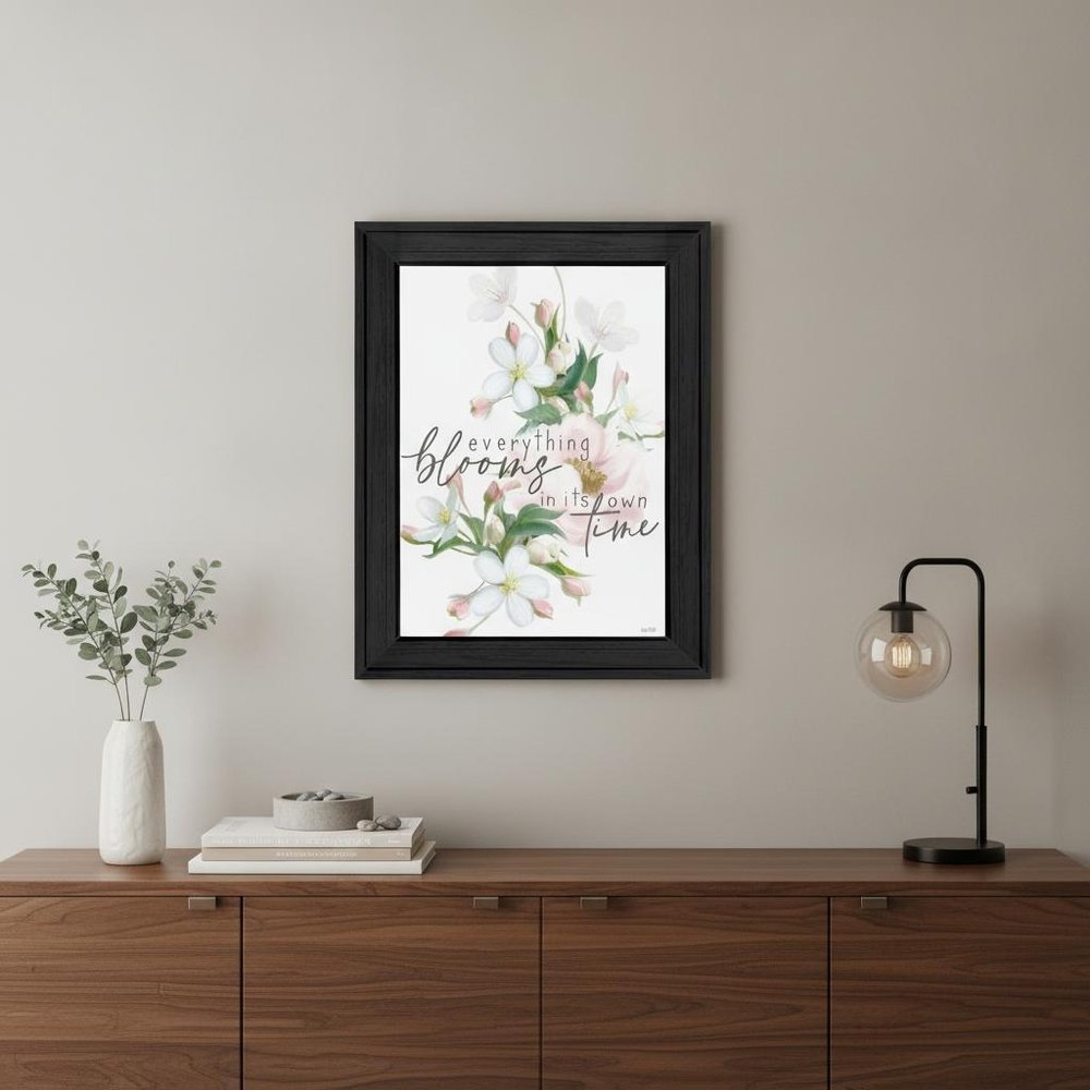 Everything Bloom Black Framed Print Wall Art — view 5