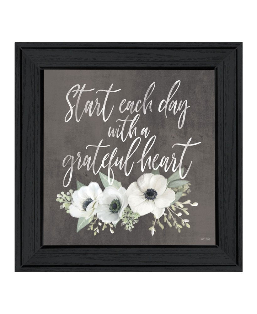 Grateful Heart Black Framed Print Wall Art — view 1
