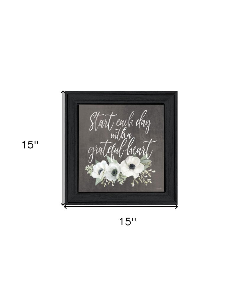 Grateful Heart Black Framed Print Wall Art HomeRoots
