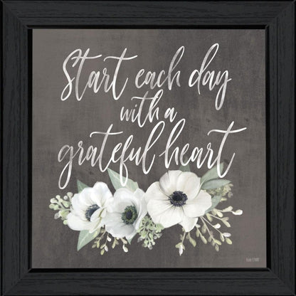 Grateful Heart Black Framed Print Wall Art HomeRoots