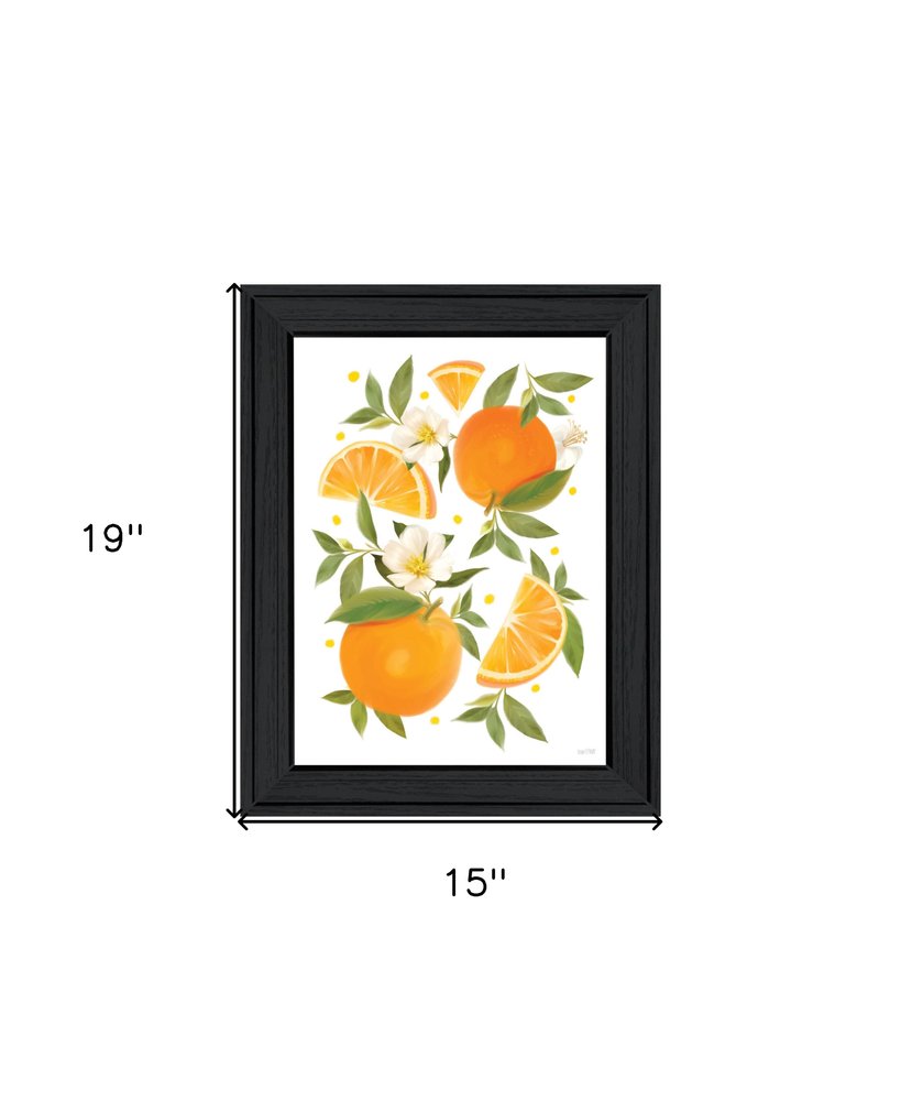 Citrus Orange Botanical Black Framed Print Wall Art HomeRoots