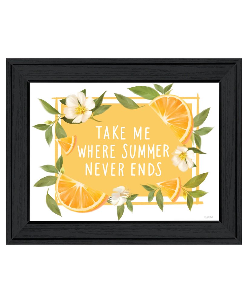 Take Me Where Summer Never Ends Black Framed Print Wall Art — view 2