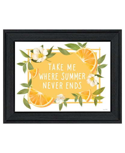 Take Me Where Summer Never Ends Black Framed Print Wall Art HomeRoots