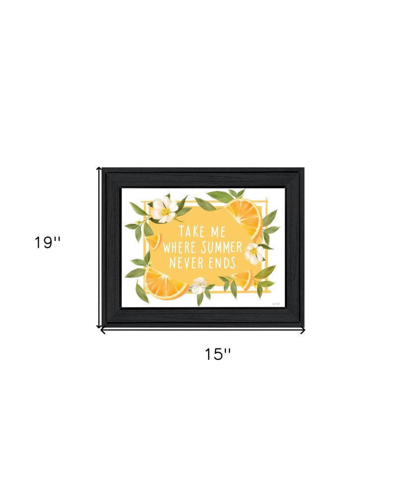 Take Me Where Summer Never Ends Black Framed Print Wall Art — view 5