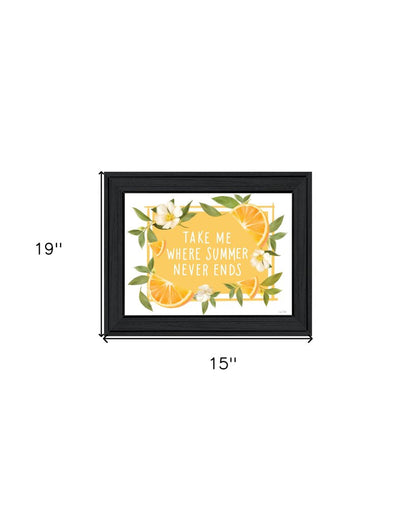 Take Me Where Summer Never Ends Black Framed Print Wall Art HomeRoots