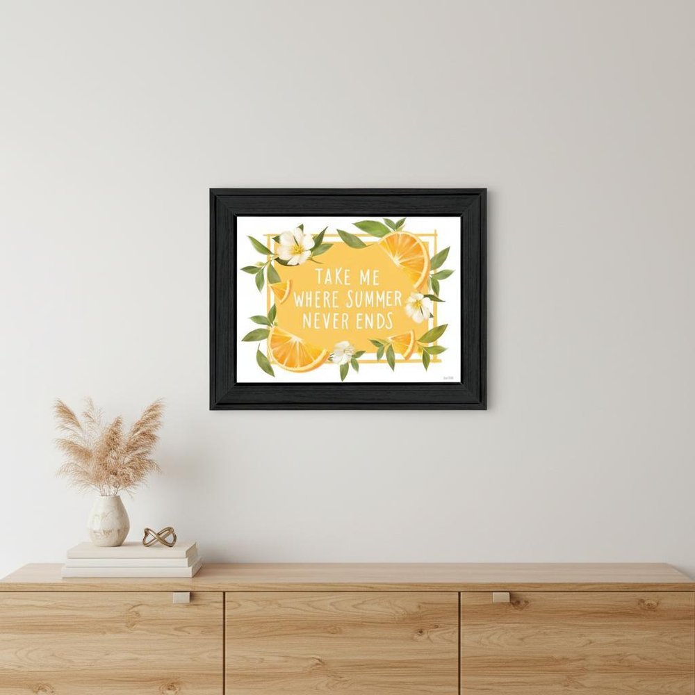 Take Me Where Summer Never Ends Black Framed Print Wall Art — view 4