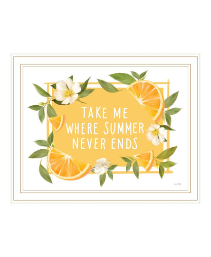 Take Me Where Summer Never Ends Black And Gold Framed Print Wall Art HomeRoots
