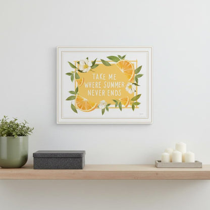 Take Me Where Summer Never Ends Black And Gold Framed Print Wall Art HomeRoots