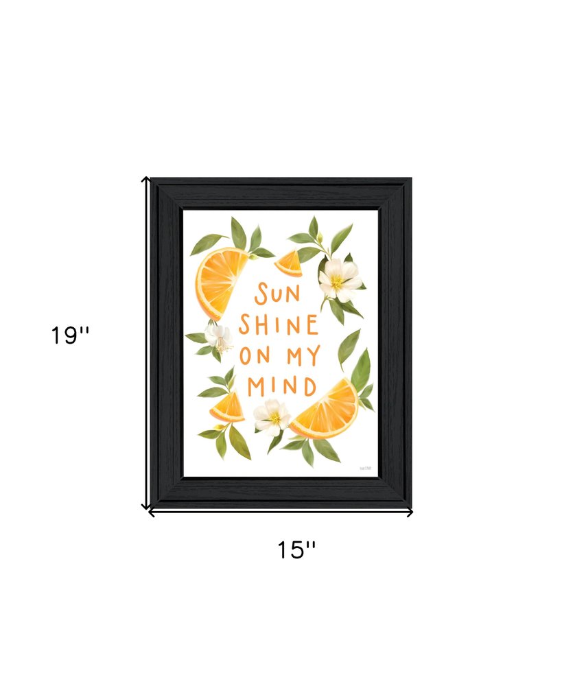 Sun Shine on My Mind Black Framed Print Wall Art — view 2
