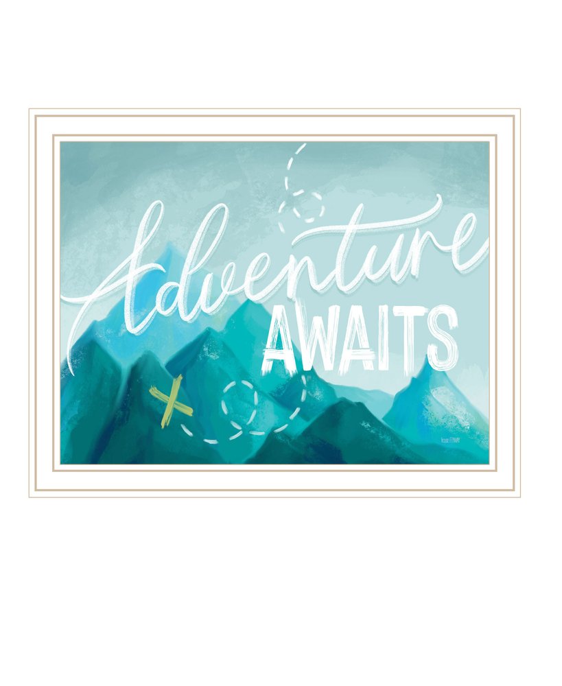 Adventure Awaits White Framed Print Wall Art HomeRoots