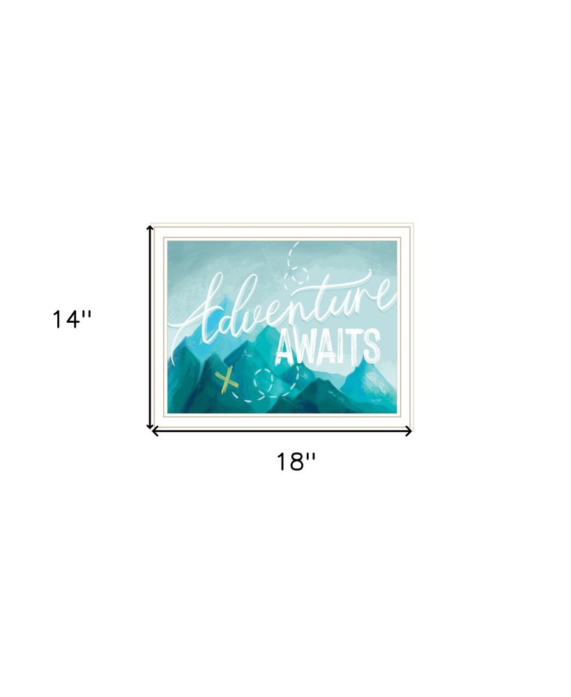 Adventure Awaits White Framed Print Wall Art HomeRoots
