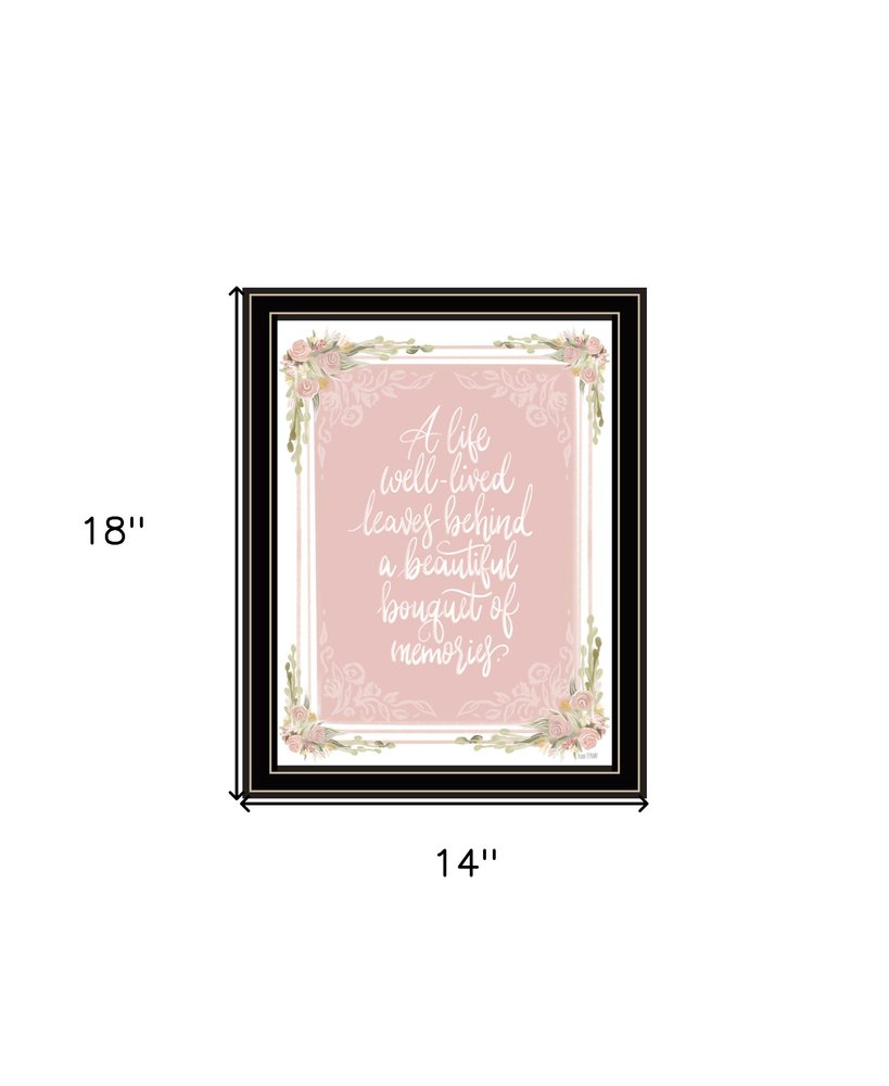 A Life Well Lived Black Framed Print Wall Art — view 2