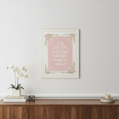 A Life Well Lived White Framed Print Wall Art HomeRoots