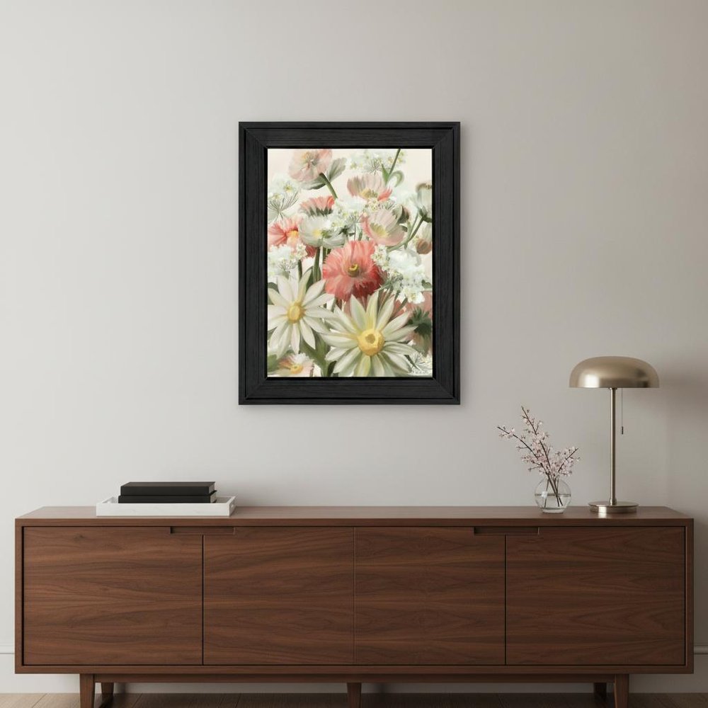 Summer Wildflowers For You Black Framed Print Wall Art — view 5