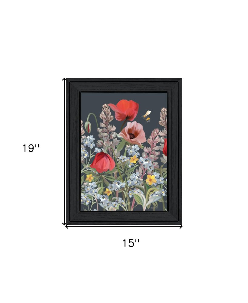 Summer Garden Buzz Black Framed Print Wall Art — view 3
