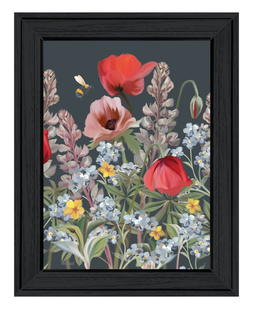 Summer Garden Buzz Black Framed Print Wall Art — view 4