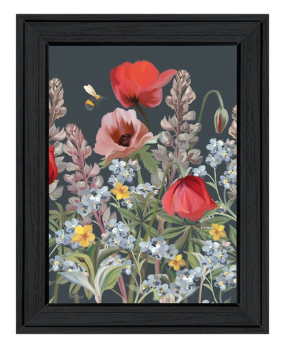 Summer Garden Buzz Black Framed Print Wall Art HomeRoots