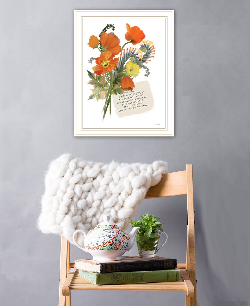 See You Grow White Framed Print Wall Art HomeRoots