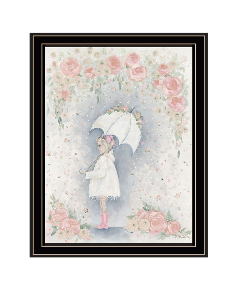 Georgia In The Rain Black Framed Print Wall Art — view 2