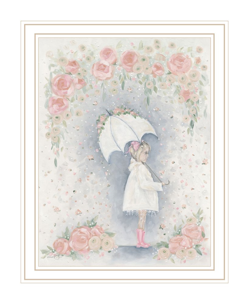 Georgia In The Rain White Framed Print Wall Art — view 3