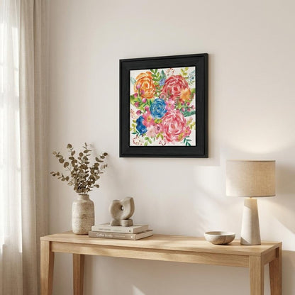 Spring Floral Black Framed Print Wall Art HomeRoots