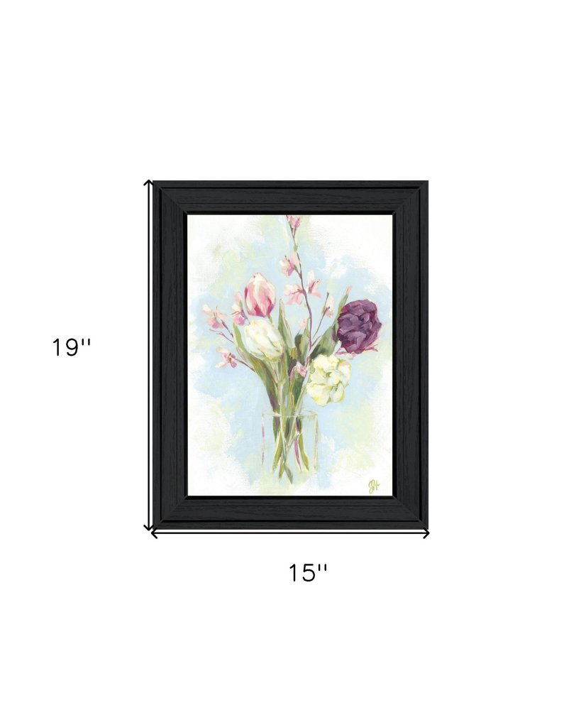 Flower Farm Bouquet Black Framed Print Wall Art — view 2