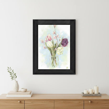 Flower Farm Bouquet Black Framed Print Wall Art HomeRoots
