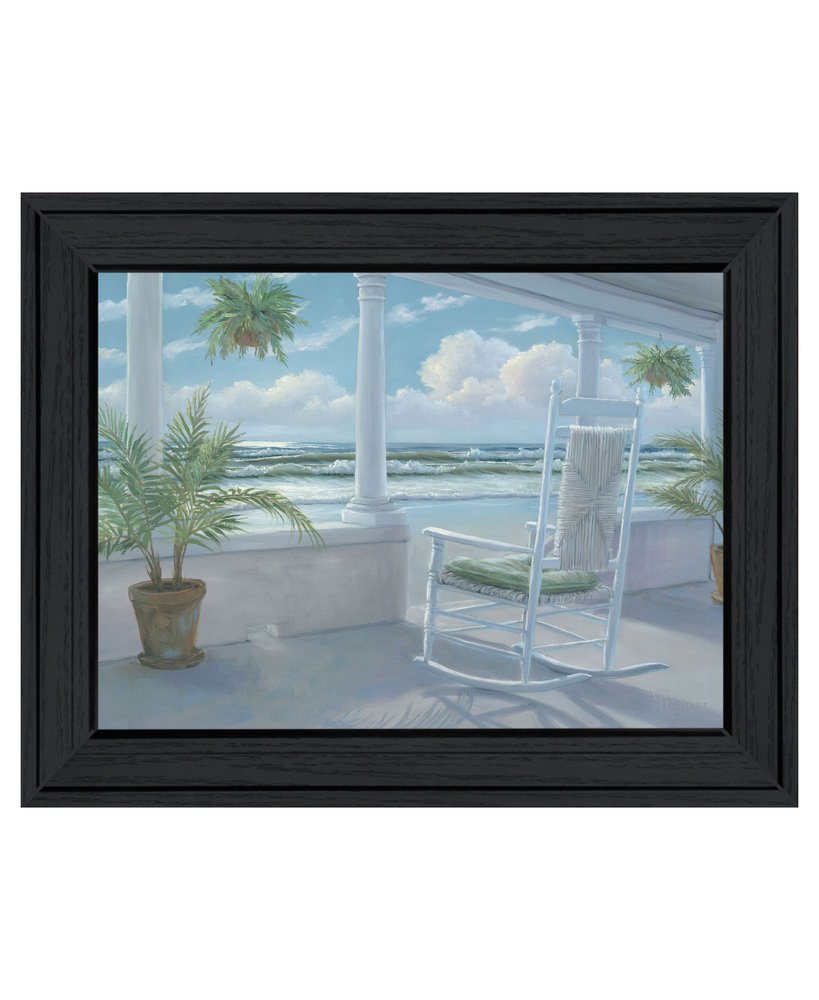 Coastal Porch Black Framed Print Wall Art — view 1