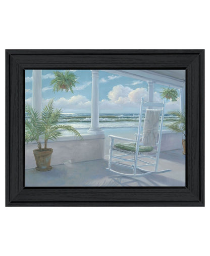 Coastal Porch Black Framed Print Wall Art HomeRoots