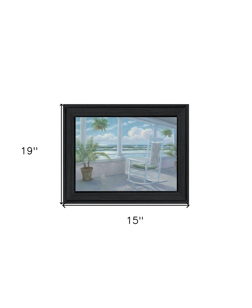 Coastal Porch Black Framed Print Wall Art HomeRoots
