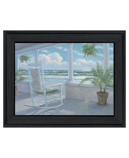 Coastal Porch Black Framed Print Wall Art HomeRoots
