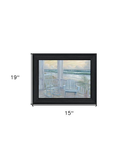 Coastal Porch Black Framed Print Wall Art HomeRoots