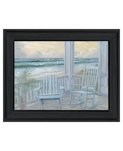 Coastal Porch Black Framed Print Wall Art HomeRoots