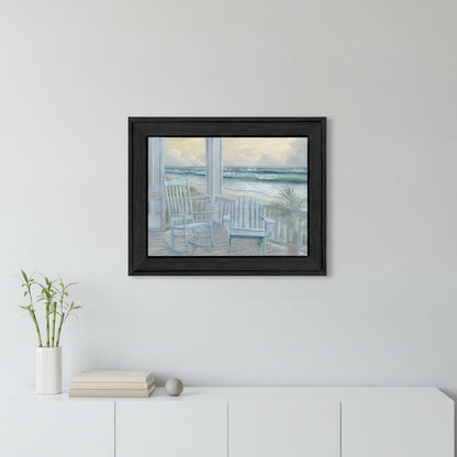 Coastal Porch Black Framed Print Wall Art HomeRoots