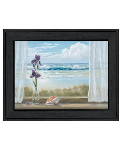 Irises on Windowsill Black Framed Print Wall Art HomeRoots