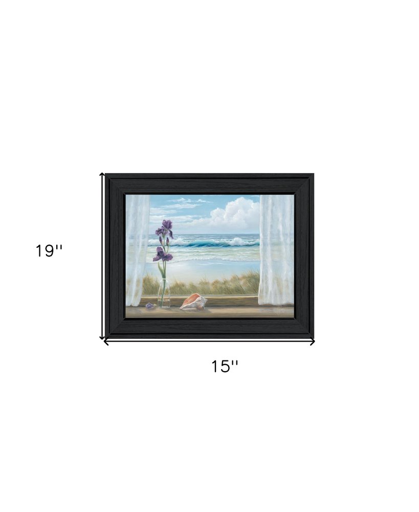 Irises on Windowsill Black Framed Print Wall Art HomeRoots