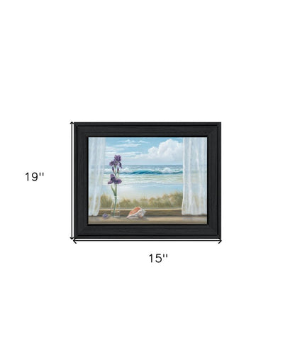 Irises on Windowsill Black Framed Print Wall Art HomeRoots