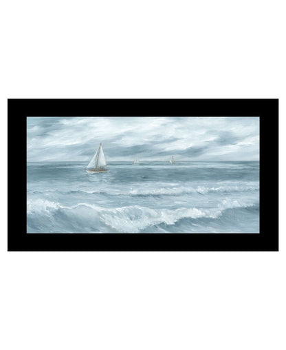 Three Sailboats White Framed Print Wall Art HomeRoots