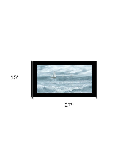 Three Sailboats White Framed Print Wall Art HomeRoots