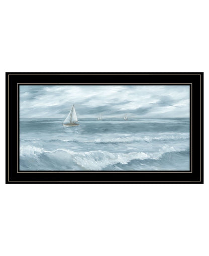 Three Sailboats Black Framed Print Wall Art HomeRoots