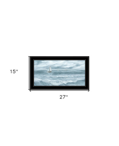 Three Sailboats Black Framed Print Wall Art HomeRoots